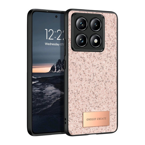 Onegif Mi 14T Bright Simli Kapak - Pembe