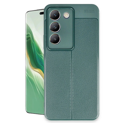 V30 Lite 4G Kılıf Auto Fus Kapak - Koyu Yeşil