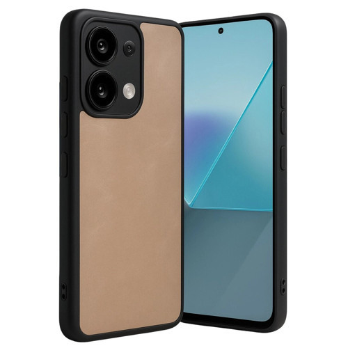 Note 13 5G Kılıf Aras Deri Kapak - Pudra