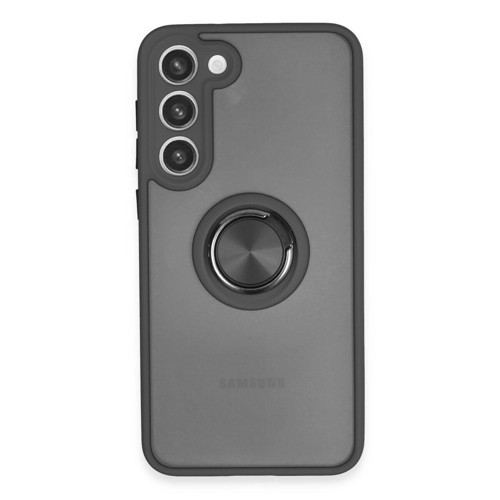 Galaxy S23 Kılıf Montreal Yüzüklü Kapak - Siyah