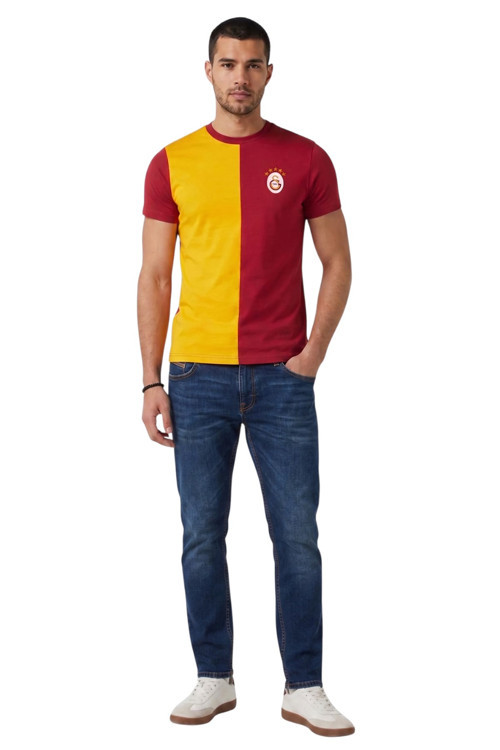 Galatasaray Parçalı 5 Yıldız Yetişkin T-Shirt