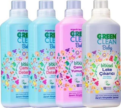 Baby Çamaşır Deterjanı 1 lt. + Çamaşır Deterjanı 1 lt Yumuşatıcı 1 lt. Leke Çıkarıcı