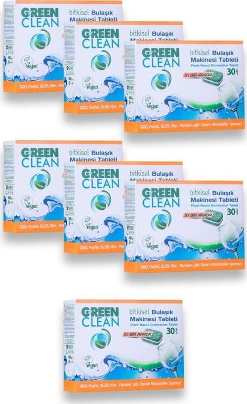 Bitkisel Bulaşık Makinesi Tableti 30 Adet 7'li Set 5 Bir Arada Eco Garanti Ve Vegan Sertifikalı