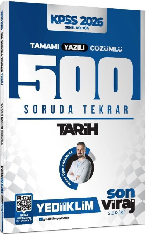 2026 KPSS AGS Tarih Son Viraj Serisi Tamamı Yazılı Çözümlü 500 Soruda Genel Tekrar Kampı Yediiklim