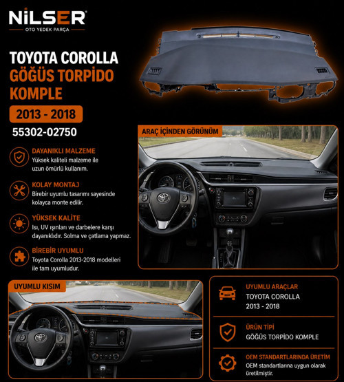 Göğüs Torpido Komple Corolla 2013-2018 55302-02750