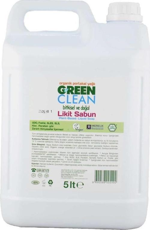 Organik Portakal Yağlı Bitkisel Likit Sabun 5 Lt