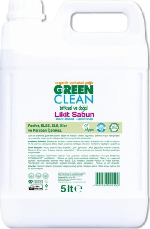 Organik Portakal Yağlı Likit Sabun 5 lt