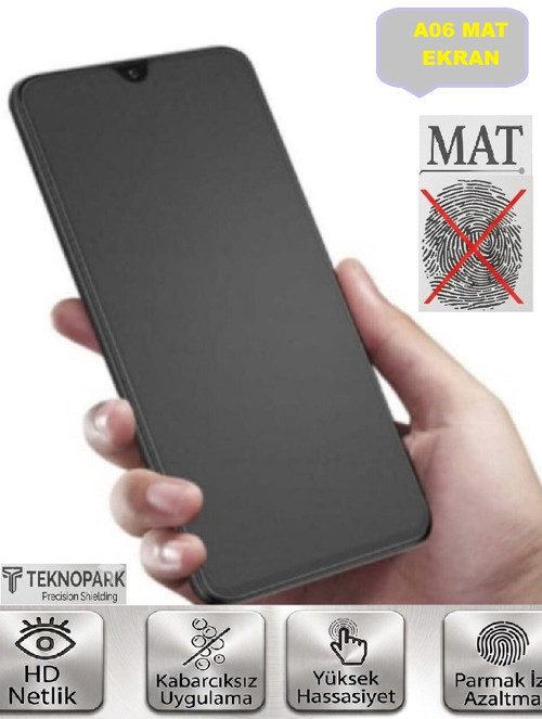 Samsung A06 Uyumlu Samsung A06 Mat Ekran Koruyucu Mat Ekran Koruyucu Seramik Nano Tam Kaplar