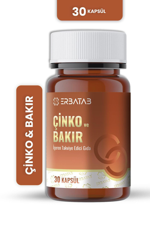 Çinko ve Bakır 30 Kapsül 15 Mg Çinko Pikolinat ve 1000 Mcg Bakır İçeren Takviye Edici Gıda