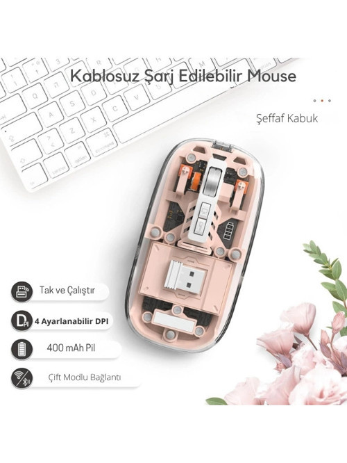 Wireless Mouse (Pembe 501 Bt - Zr1133)
