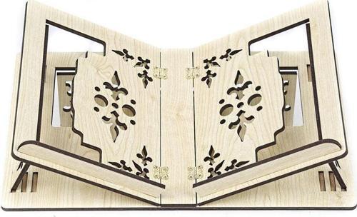 Masa Üstü Ahşap Kelebek Rahle MDF Beyaz 25x40 cm