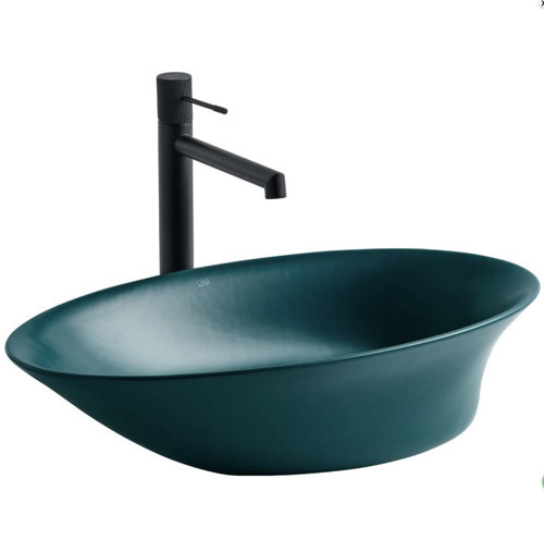 - Tezgah Üstü Porselen Lavabo Yeşil OUTLET - EH-4610MY-