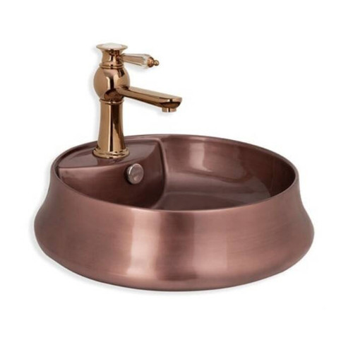 - Tezgah Üstü Porselen Lavabo Rose OUTLET - E-4045-1-