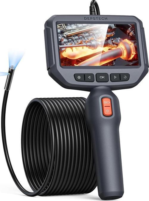 Çift Lensli Endoskop Kamera, Işıklı, 1080P HD - 5m Kablo - 8mm