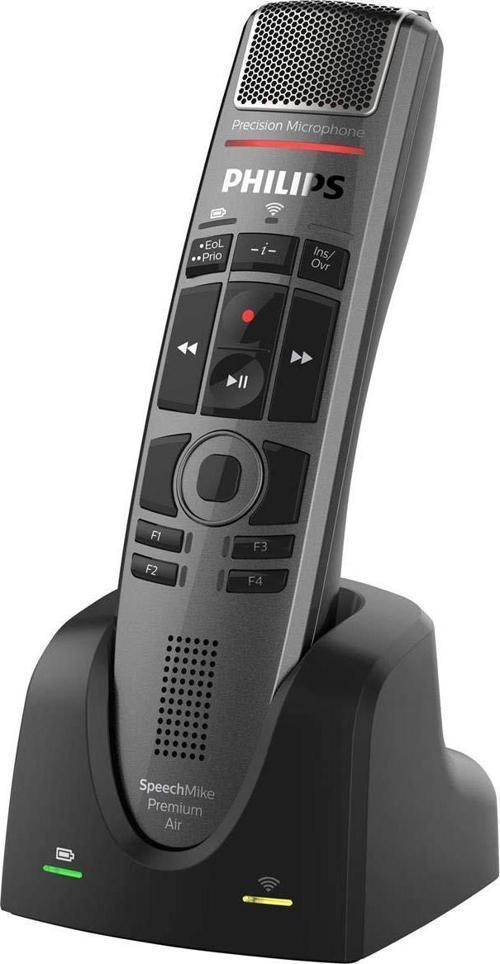 SpeechMike Premium Air Kablosuz Dikte USB Mikrofon, Basmalı Düğme