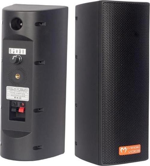 MAGICVOICE MV-26 2*7.5 CM 50 WATT 2Lİ TAKIM SİYAH TRAFOLU SÜTUN HOPARLÖR