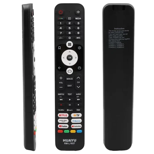 Rm-L1837 Haier Netflix Prime Video Music Tuşlu Lcd Led Tv Kumanda