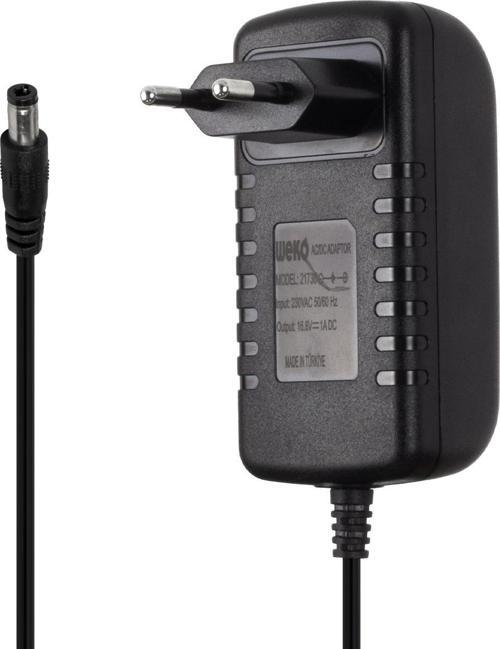 16.8 VOLT - 1 AMPER 5.5*2.5 UÇLU KIRMIZI YEŞİL LEDLİ PRİZ TİPİ ŞARJ ADAPTÖRÜ