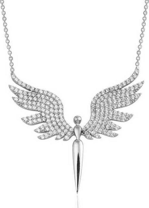 925 Ayar Gümüş Mikail Meleği Kadın Gümüş Kolye