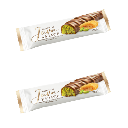 Juva Antep Fıstığı ve Kadayıflı Dubai Çikolatası Bar, 30G x 2 Adet