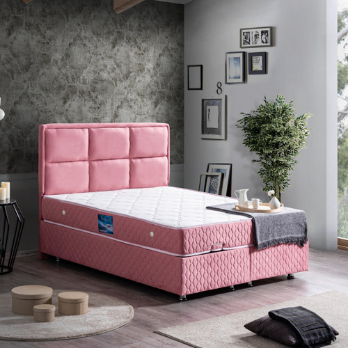 Grand İkili Set, Grand Çift Kişilik Baza Başlık Seti - Pembe
