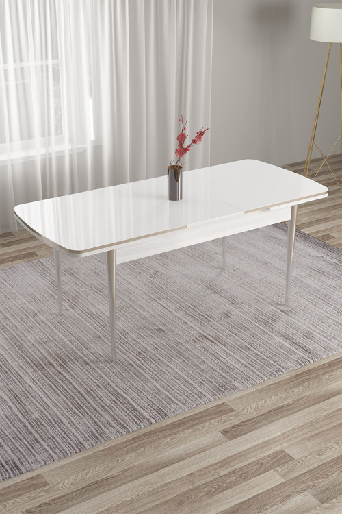Concept Nira Serisi 70X114 Mdf Açılabilir Krom Detay Mutfak Masası