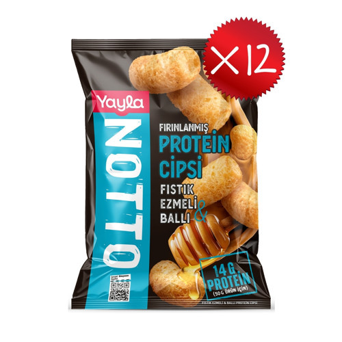 Notto Fıstık Ezmeli ve Ballı Protein Cipsi 50 g x12