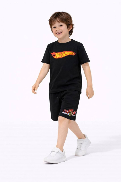ERKEK ÇOCUK HOT WHEELS MODELLİ PAMUK ŞORTLU TAKIM