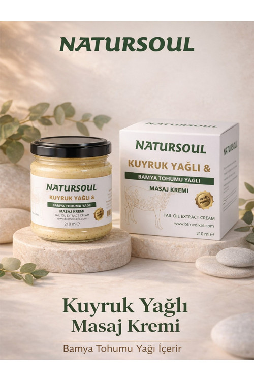 Kuyruk Yağlı Ve Bamya Tohumu Yağlı Bitkisel Masaj Kremi 210 Ml