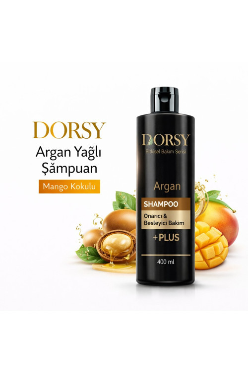 +Plus Dökülme-Kepek Karşıtı Ve Onarıcı-Besleyici Tuzsuz Doğal Argan Yağlı Şampuan 400 Ml