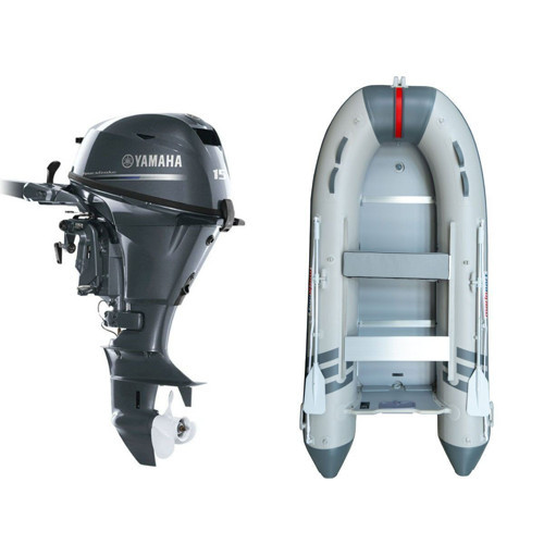 4.00 Alüminyum Taban Şişme Bot + Yamaha 15 HP Deniz Motoru