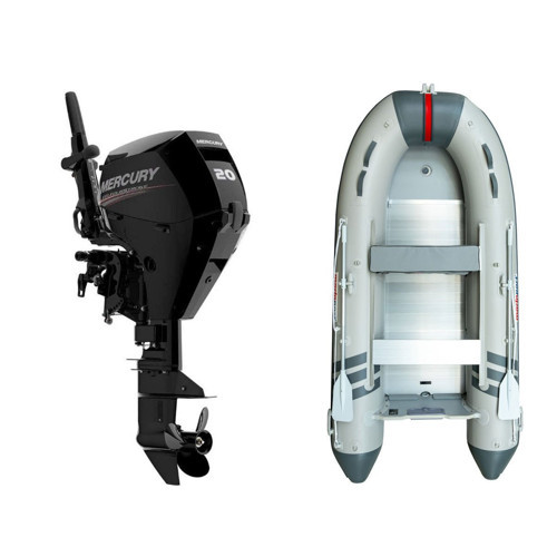 4.30 Alüminyum Taban Şişme Bot + Mercury 20 HP Deniz Motoru