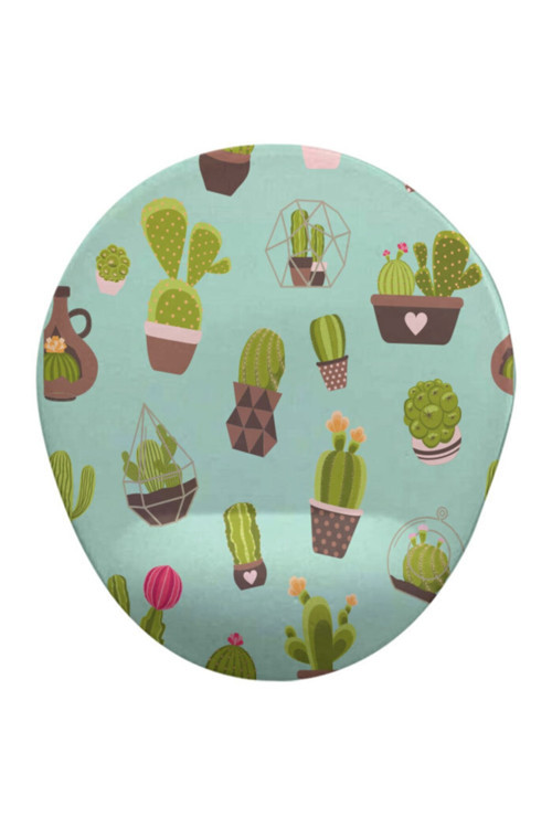 Kaktüsler Oval Bilek Destekli Mouse Pad