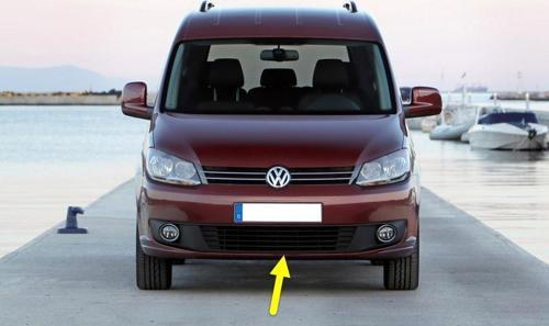 VW Caddy 2011-2015 Ön Tampon Alt Orta Izgara Kromsuz Tip 1T0853677C