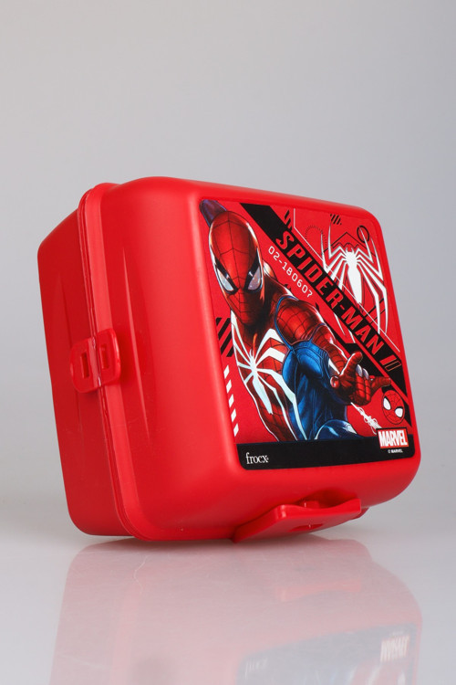 "DEKOMUS CEP DEFTERİ HEDİYELİ" LİSANSLI SPIDERMAN 2 KATLI BESLENME KUTUSU / LUNCH BOX