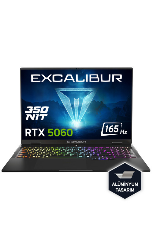 Excalibur G915 i7-13620H 24 GB 2TB RTX5060 165HZ 16" W11H Gaming Laptop G915.1362-CX60A-C