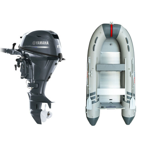 4.30 Alüminyum Taban Şişme Bot + Yamaha 15 HP Deniz Motoru