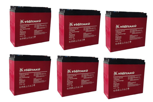 Akü 12V 24Ah Jel Akü 6'lü Paket 2026 ÜRETİM EBATLARI: 169x179x78mm
