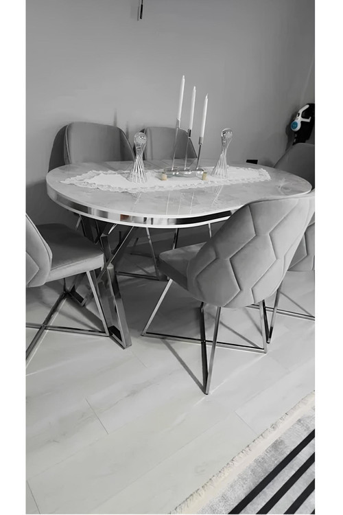 Mutfak Yemek Masa Sandalye Takımı Lüx Quality 90x170 (1MASA-6SANDALYE)