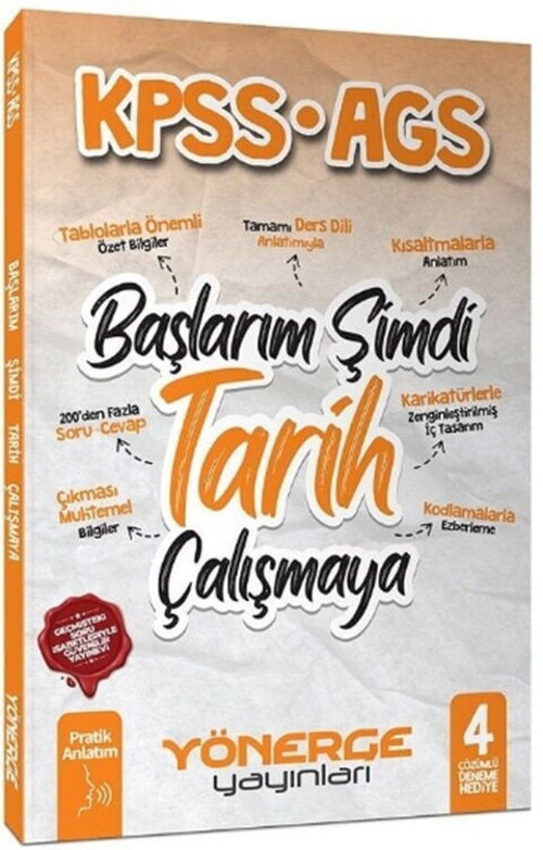 KPSS MEB AGS Başlarım Şimdi Tarih Çalışmaya Pratik Anlatım Yönerge