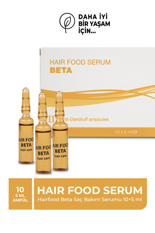 Hairfood Beta Kepek ve Karşıtı Saç Bakım Serumu 10x5 ml - Çay Ağacı & Biberiye Özlü Kür