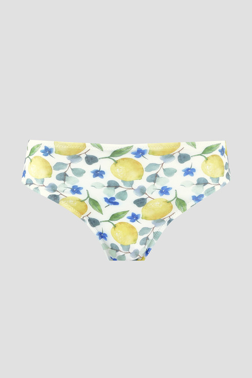 Renkli Lemon Tek Alt Bikini