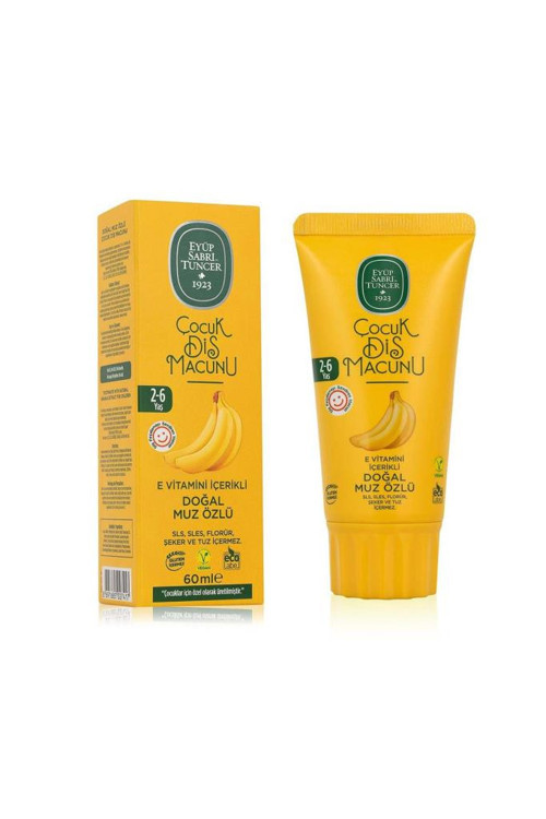Doğal Muz Özlü 2-6 Yaş Çocuk Diş Macunu 60 ml