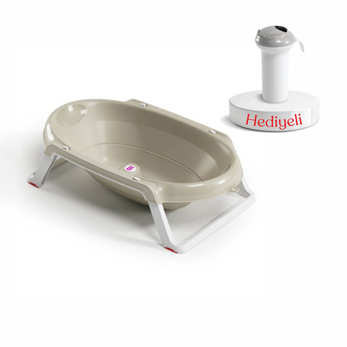 Onda Slim Katlanır Bebek Küveti A.Gri & Splash Bebek Duşu Hediyeli