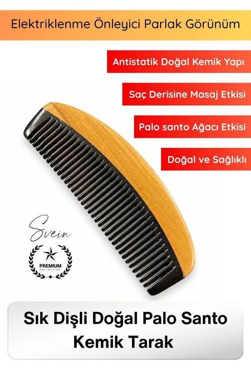 #Tarak El İşçiliği Sık Dişli Doğal Kemik Tarak Palo Santo Aromalı Antistatik Saç Bakım Tarağı Masaj
