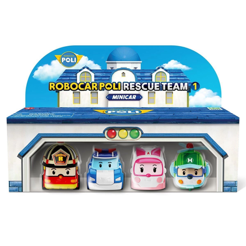 POLI MRT-760 Robocar Poli Mini Kasabanın Kurtarma Araçları 4lü Set