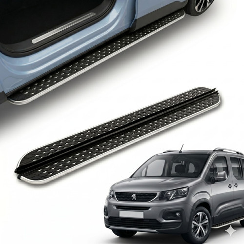 Peugeot rifter yan basamak marşbiyel koruma flory uzun şase 2020+