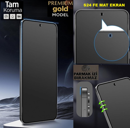 Samsung S24 Fe Uyumlu Samsung Galaxy S24 Fe Mat Ekran Koruyucu Mat Ekran Koruyucu Nano Tam Kaplar