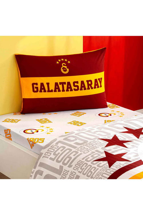 Lisanslı Galatasaray 5 Yıldız Logo Pamuk Tek Kişilik Pike Takımı