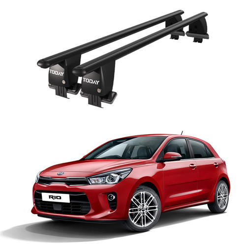 Royal Kia Rio (2017 ve Sonrası) Uyumlu Siyah Kilitli Ara Atkı Port Bagaj Tavan Barı
